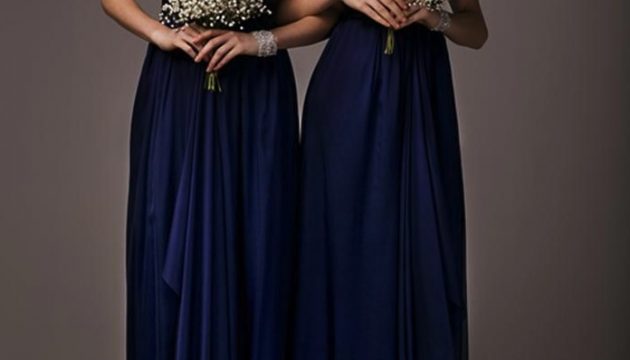 Три образа для подружки нареченої. Колір синій.