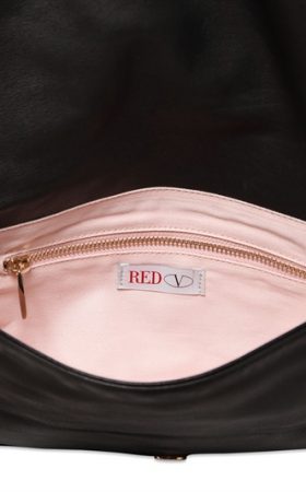 Шкіряний клатч з бантом