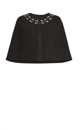 Чорний кейп з декором