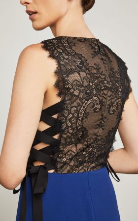 Сукня кобальтового відтінку Daulphine з мереживною спинкою