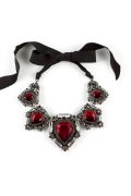 Намисто з бордових кристалів