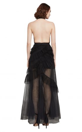 Чорна сукня Angelene з оксамитовим топом