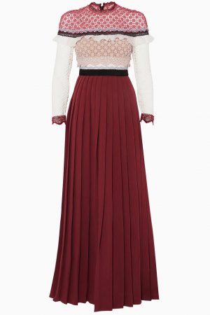 Сукня з мереживним топом і спідницею плісе