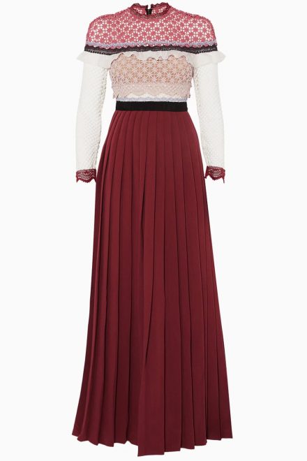 Сукня з мереживним топом і спідницею плісе