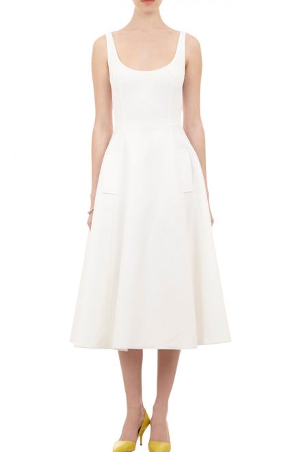 Біла коктейльна сукня