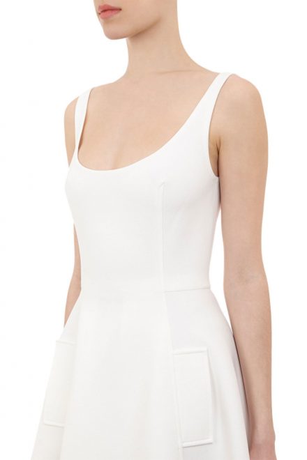 Біла коктейльна сукня