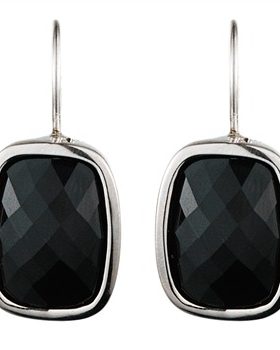 Срібні нефритові сережки