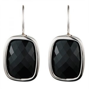 Срібні нефритові сережки