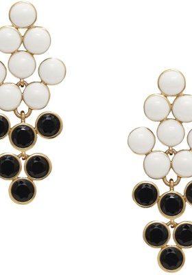 Чорно-білі сережки-шандельєри