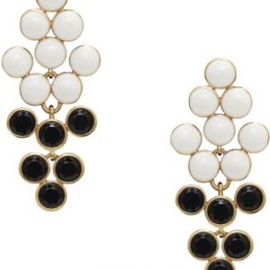 Чорно-білі сережки-шандельєри