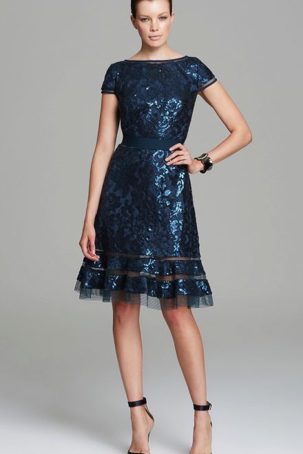 Синя сукня з блискітками