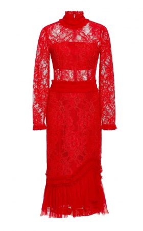 Яскраво-червона сукня Anabella з довгим рукавом
