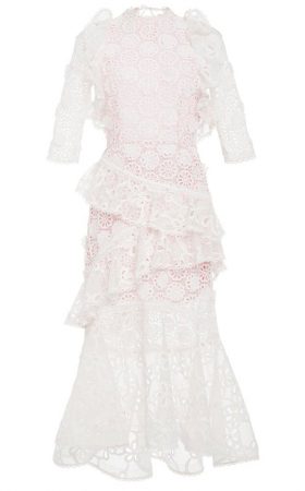 Біла мереживна сукня Mikaela