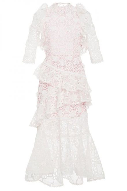 Біла мереживна сукня Mikaela