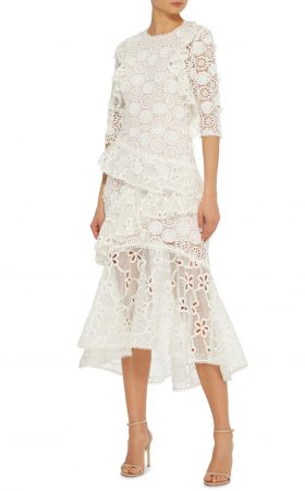 Біла мереживна сукня Mikaela