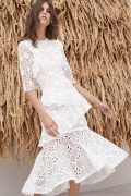 Біла мереживна сукня Mikaela