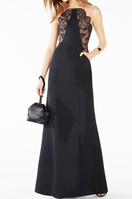 Чорна мереживна сукня LILYANA