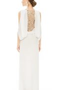 Білосніжна сукня із золотою аплікацією на спині Rayah