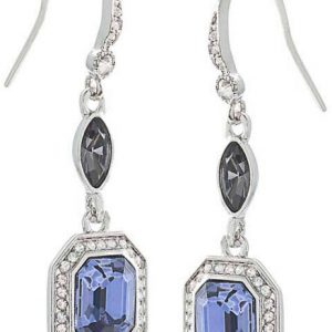 Кульчики з синім кристалом