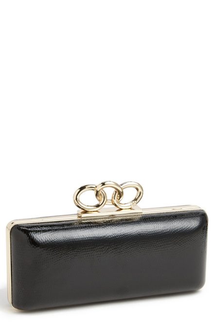 Чорний мінодьер з тисненної шкіри