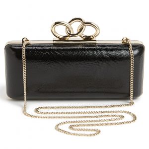 Чорний мінодьер з тисненної шкіри