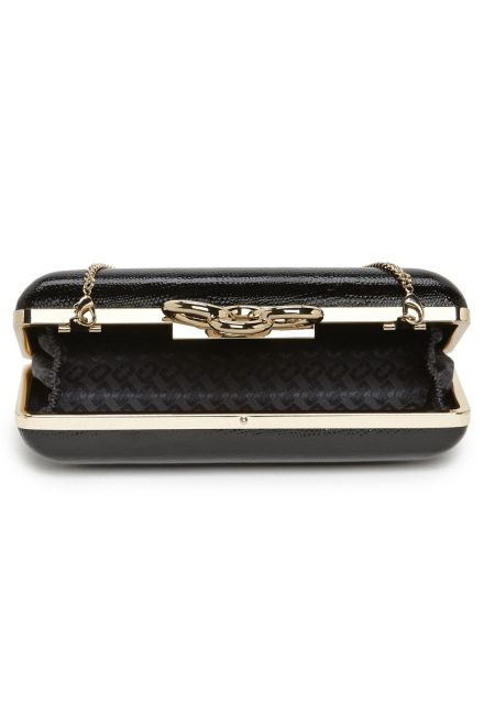 Чорний мінодьер з тисненної шкіри