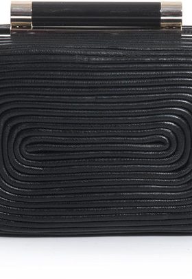 Чорний шкіряний клатч