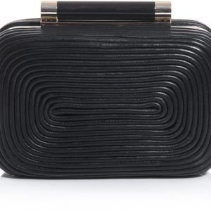 Чорний шкіряний клатч