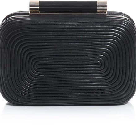 Чорний шкіряний клатч