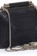 Чорний шкіряний клатч
