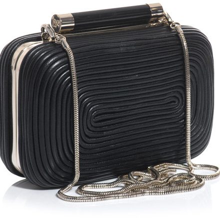 Чорний шкіряний клатч