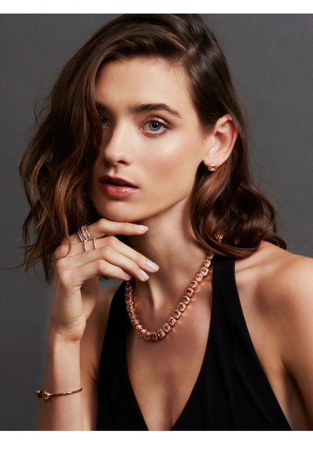 Сережки-пусети з цитрином в обрамленні цирконів