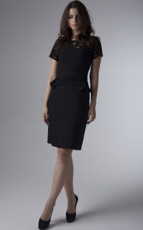 Коктейльна сукня з баскою