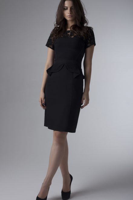 Коктейльна сукня з баскою