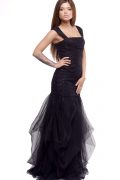 Вечірня чорна сукня для балу