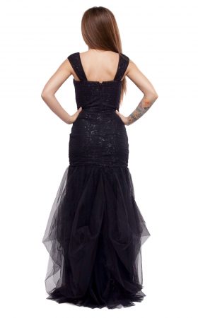 Вечірня чорна сукня для балу