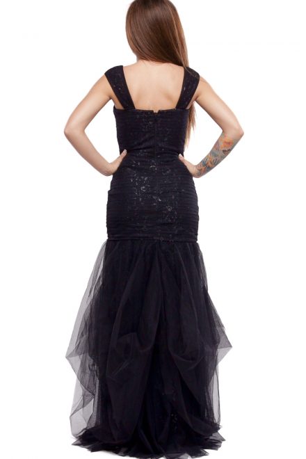 Вечірня чорна сукня для балу