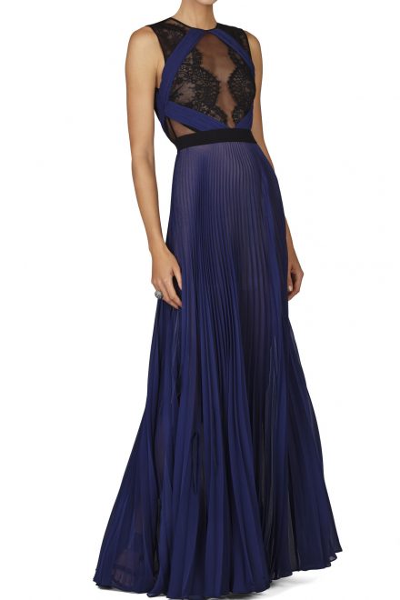 Синя плісирована сукня Cortney