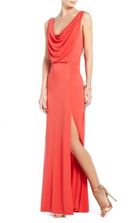 Яскраво-червона вечірня сукня Lena зі драпірованим верхом