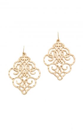 Карбовані позолочені сережки-шандельєри