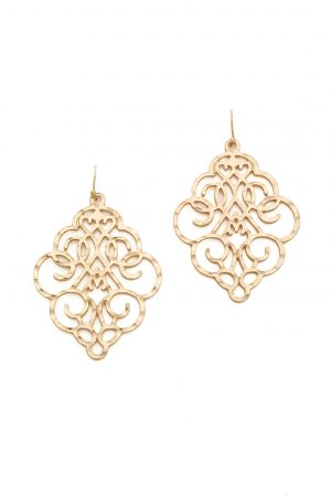 Карбовані позолочені сережки-шандельєри