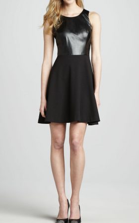 Сукня з шкіряним топом