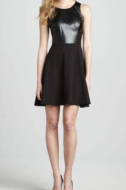 Сукня з шкіряним топом