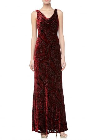 Бордова оксамитова сукня з бісером