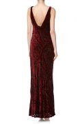Бордова оксамитова сукня з бісером