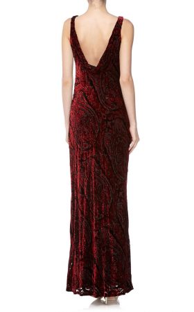 Бордова оксамитова сукня з бісером