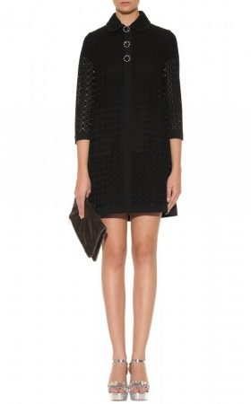 Чорна мереживна сукня-жакет