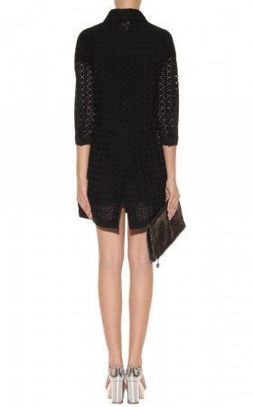 Чорна мереживна сукня-жакет