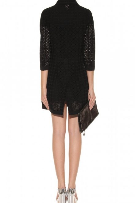 Чорна мереживна сукня-жакет