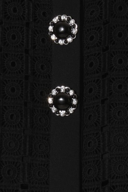 Чорна мереживна сукня-жакет